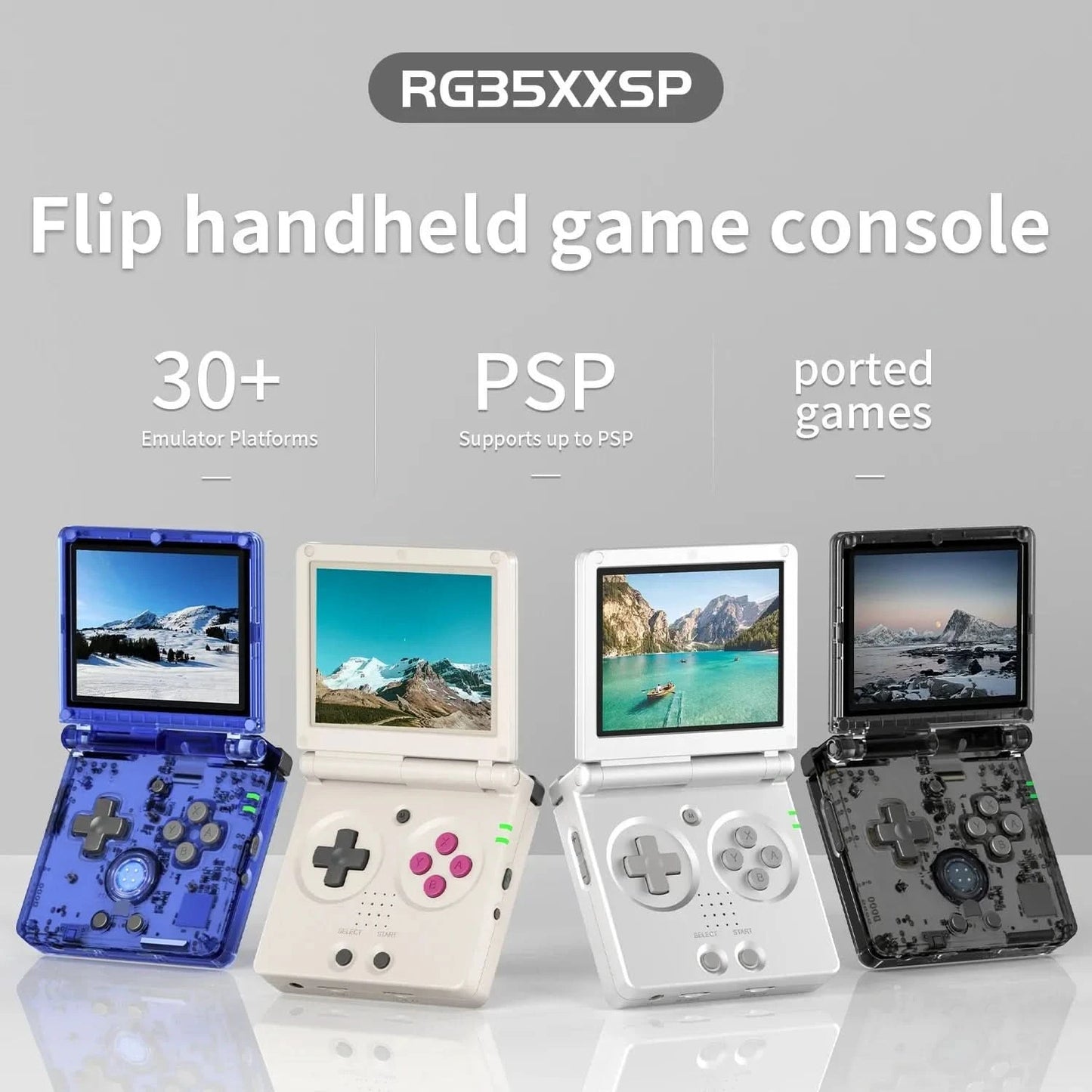 ANBERNIC RG35XXSP RG 35XXSP Fold Handheld Game Console Video Game Consoles 3.5Inch IPS Screen 3300mAh Linux System 256G PSP Game