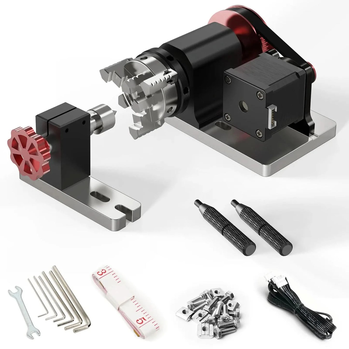 Twotrees 4. Achse CNC-Rotationsmodul-Kit für TTC450/TTC 450 PRO Rotationsrolle zum Gravieren zylindrischer Objekte Dosen