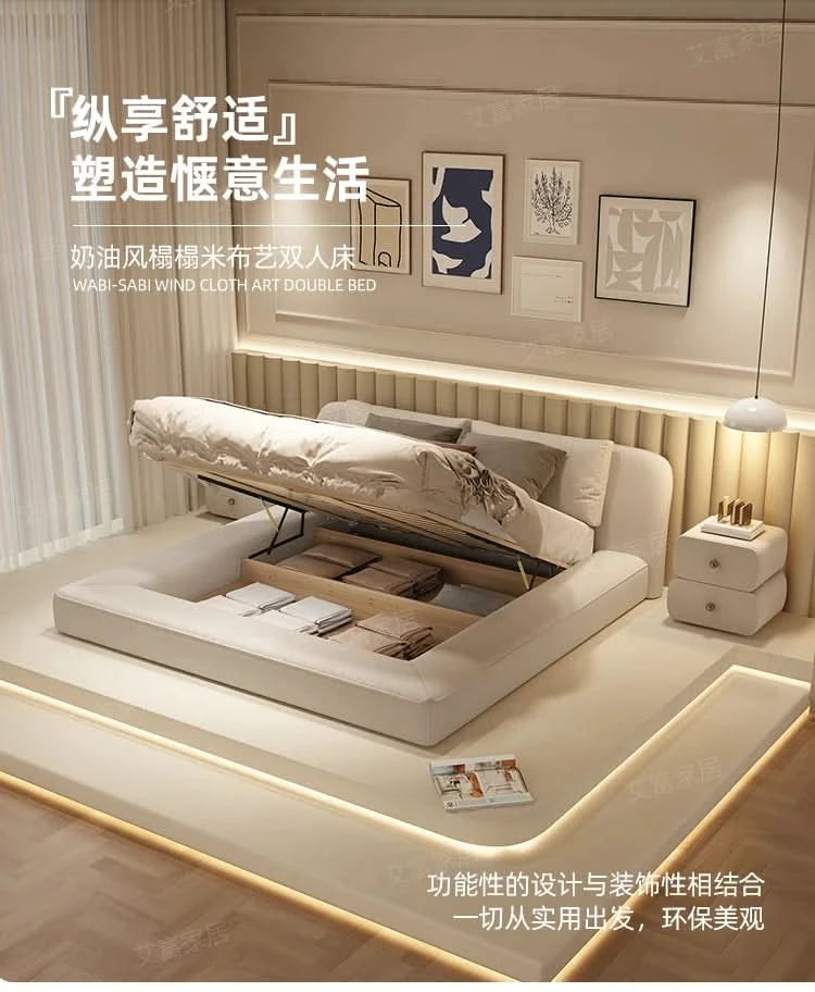 Queen Size Marriage Bed Modern Minimalist Multifunctional Bedroom Bed Storage Space Camas De Casal De Luxo Home Furniture