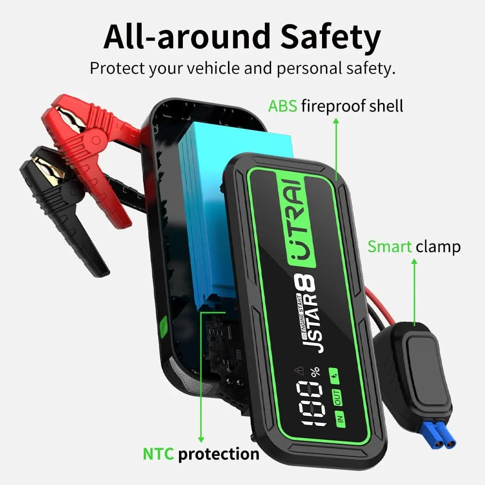 UTRAI Jump Starter 2000A/2500A/4000A/6000A Power Bank Portable Charger Car Booster 12V Auto Starting Device Emergency Car Batter