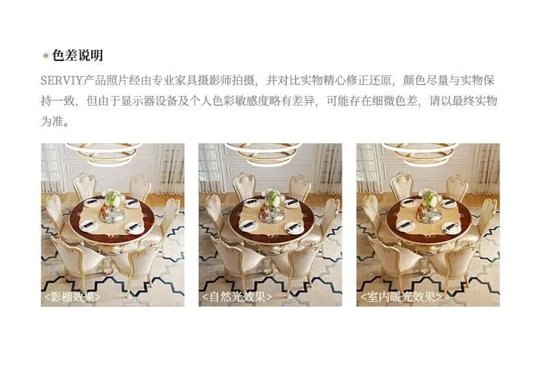Kitchen Mobile Dining Table  Non Slip Modern Dining Table Set Living Room Esstisch House Accessories Luxury Unique Round Design