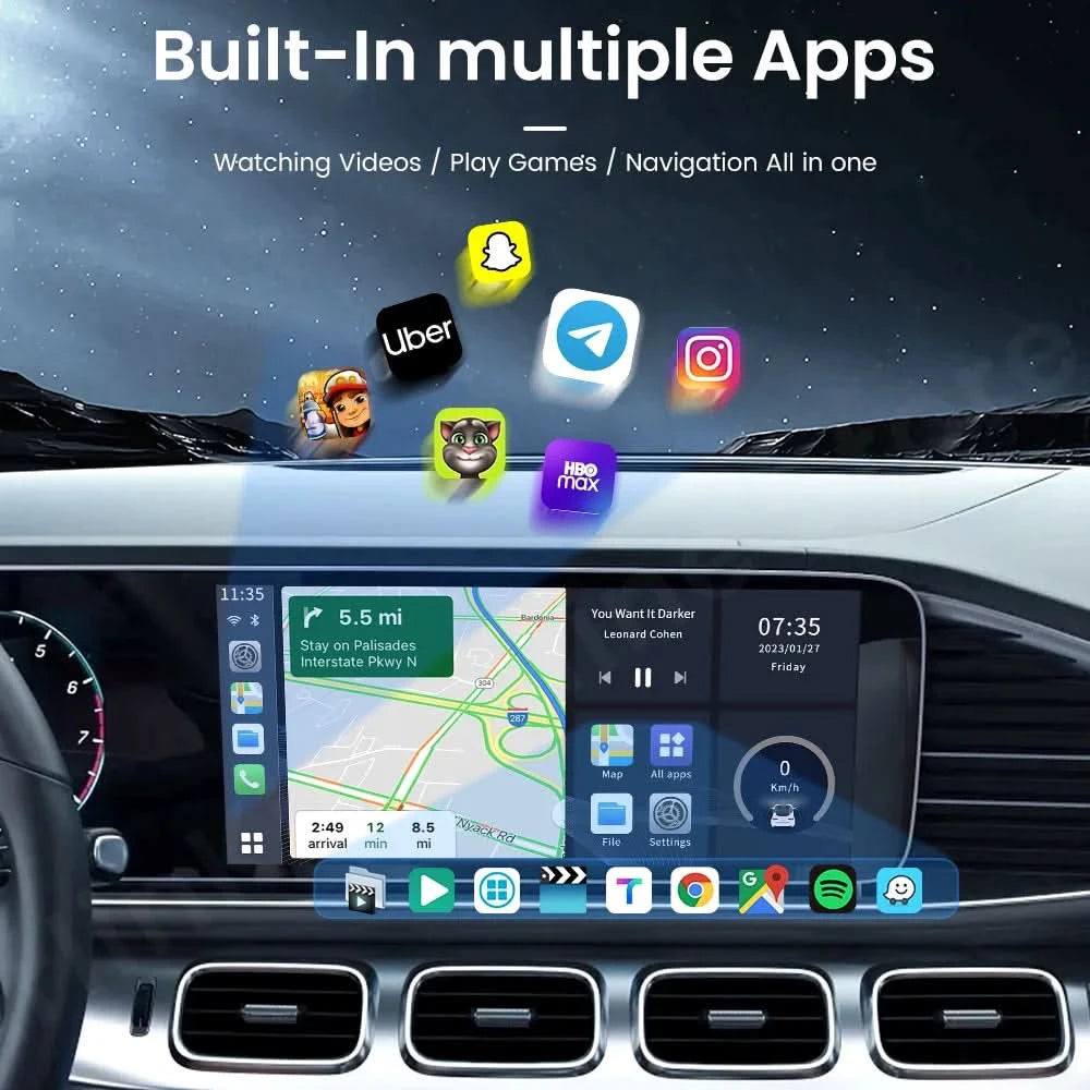 Carlinkit SDM660 Aibox Android 13 USB-A CarPlay Android Auto Wireless Adapter Unterstützt Online-Video Spotify Netflix Bluetooth Wifi