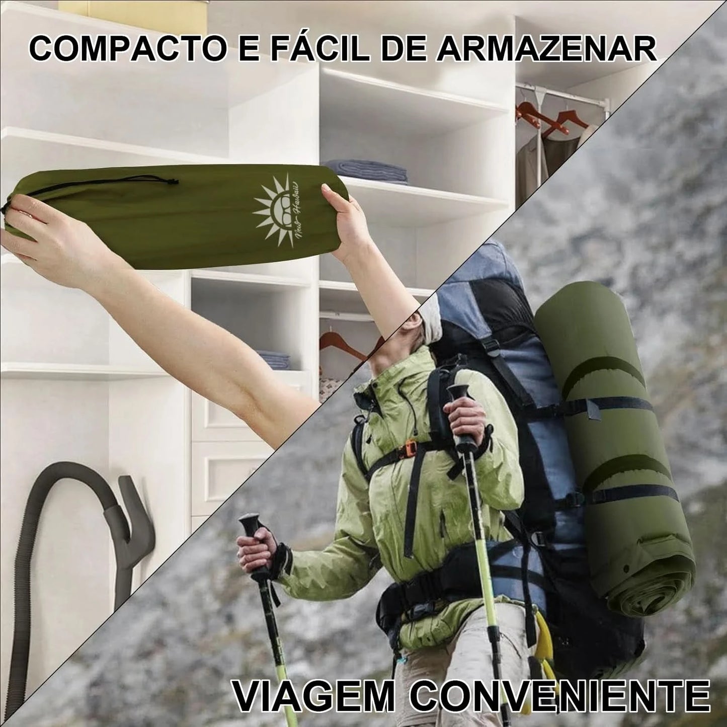 Outdoor Camping Inflatable Mattress With Pillow Ultralight Hiking Travel Cushion