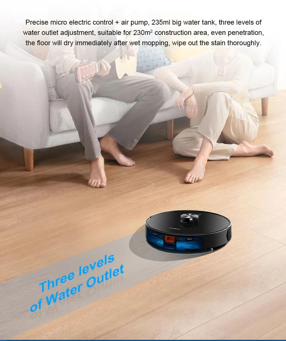 Liectroux/LILIN X6 Robot Vacuum Cleaner,Laser System,6500Pa,Smart Home Appliance,Restricted Area Map,Zone Cleaning for Carpet