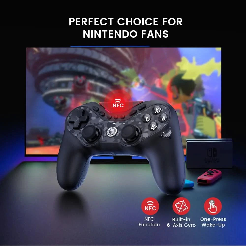 GameSir Tarantula Pro Switch 2 Controller kabelloser Gamecontroller mit 9 belegbaren Tasten, 6-Achsen-Gyroskop, Hall-Effekt-Triggern und NFC