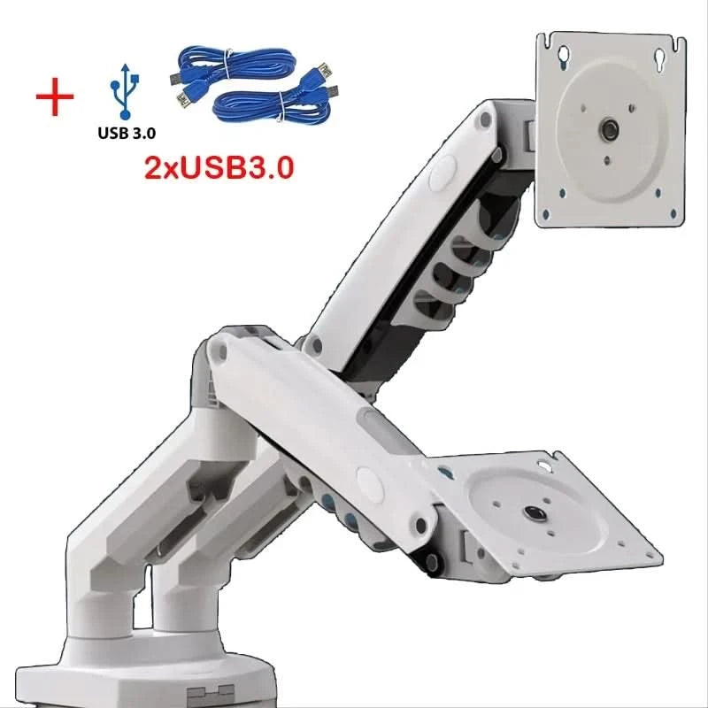 Weiße Dual-Monitorhalterung 17-30 Zoll, Halterung Belastbarkeit 2-9 kg pro Arm, NB F160