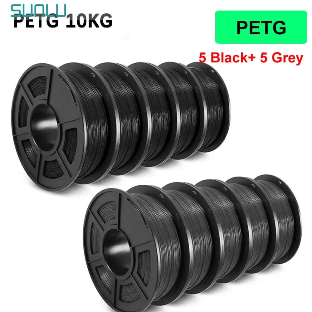 SUNLU 10KG 3D Filament PLA/PLA PLUS/PETG/Easy ABS Filament 1.75mm 10 Rollen 1KG sauber gewickeltes 3D-Drucker-Filament für 3D-Drucker