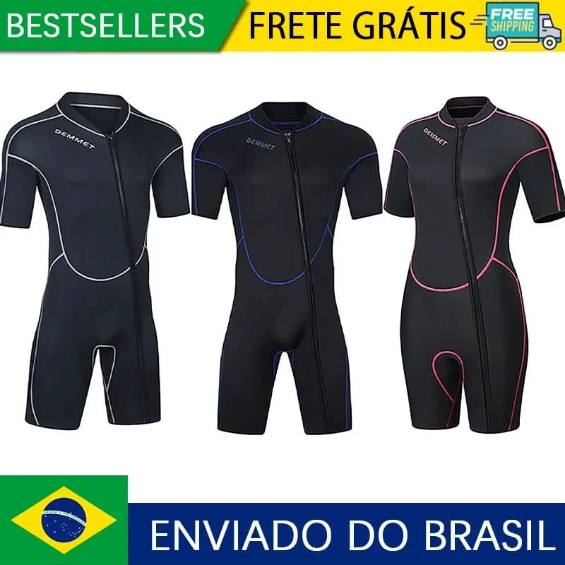 Taucher-Neoprenanzug 1,5-3 mm, einteilig, Neopren, Herren und Damen, Ganzkörper-Neoprenanzug, Sonnenschutz, warm, Badeanzug, Schwimmen, Surfen, Schnorcheln