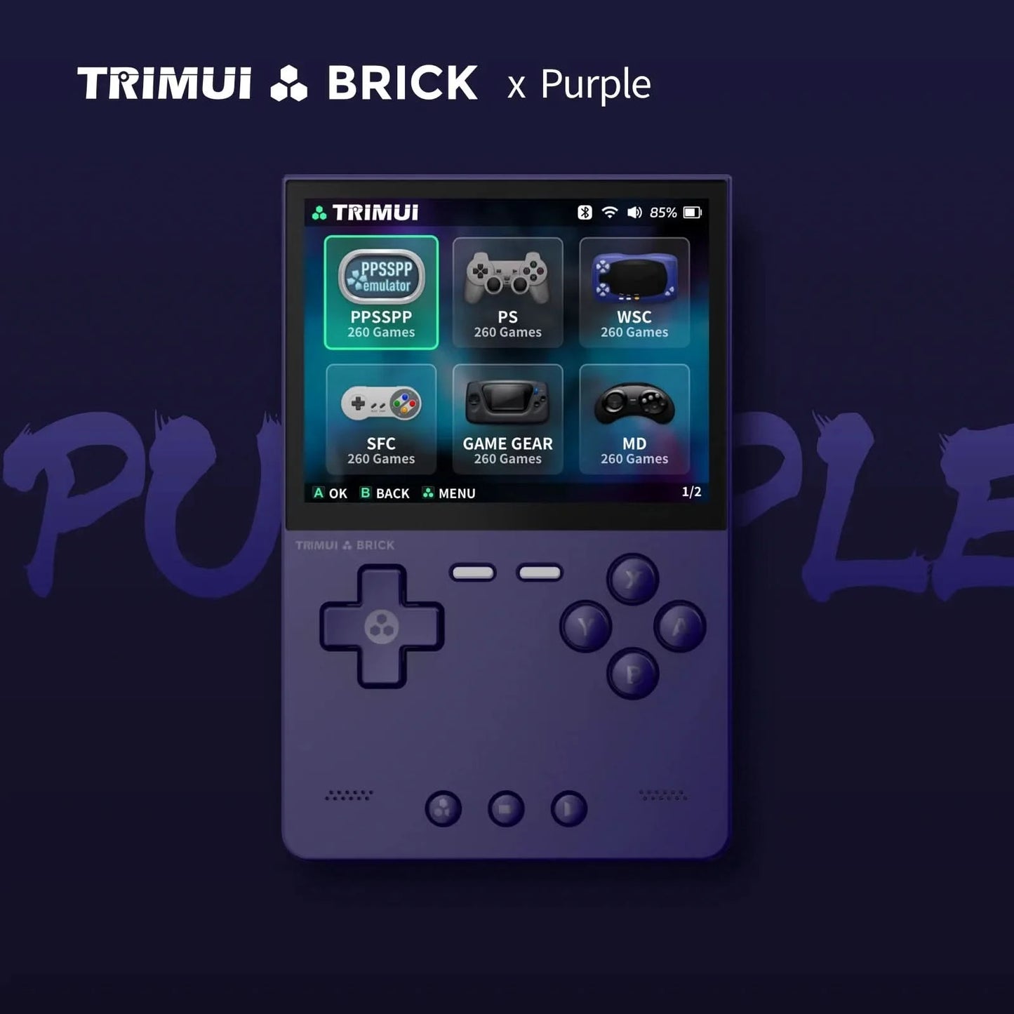 TRIMUI BRICK Handheld-Spielekonsole Tragbarer Retro-Videoplayer Spielekonsole Linux-System 3000mAh Langzeitakku LED Jungen Geschenke