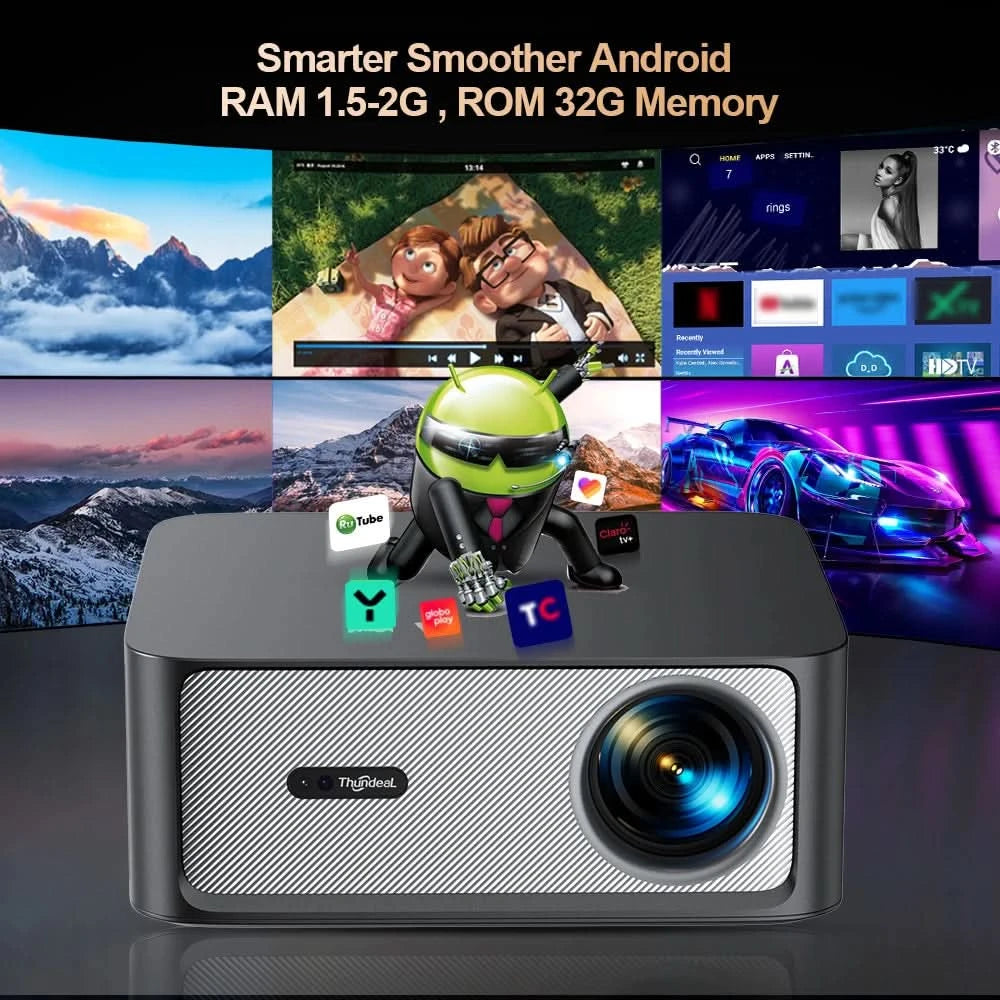 ThundeaL TD98Pro 1080P Full HD Projektor 4K Android WiFi Beamer Autofokus TD98 Pro 3D Smart Heimkino Video Outdoor Projektor