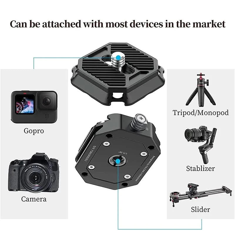 Ulanzi FALCAM F38 Universal Arca-Swiss Schnellwechselsystem Platte Klemme Schnellwechsel-Set für DSLR-Kamera Gimbal Stativ