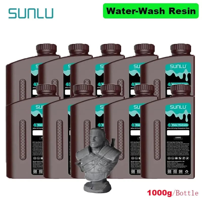 SUNLU 10KG  Standard / Water-Wash 3D Resin 405nm UV Resin For most SLA/DLP/LCD 3D Printer Material UV Sensitive 1kg