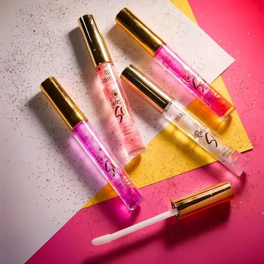 Kit C/4 Lip Oil Gloss Moisturizing Sun Rays Mia Make