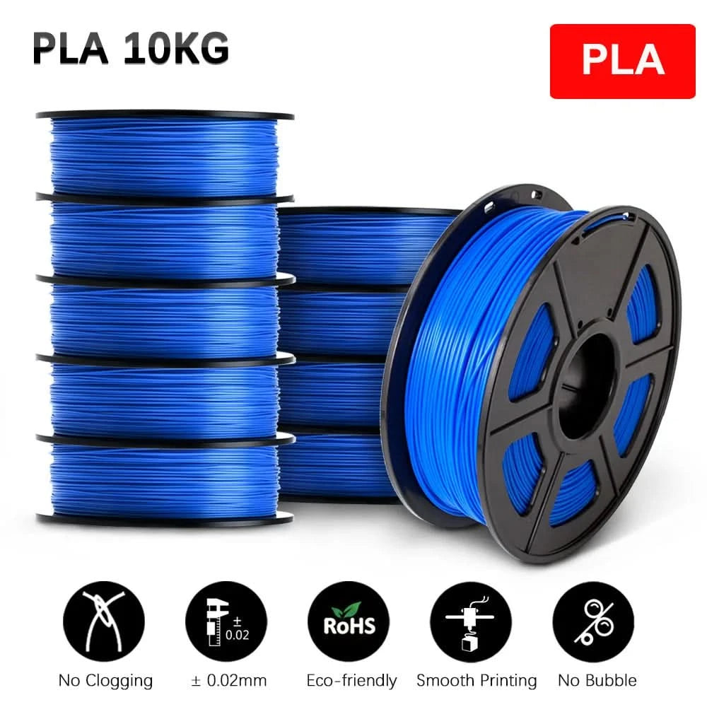 SUNLU 10KG 3D Filament PLA/PLA PLUS/PETG/Easy ABS Filament 1.75mm 10 Rollen 1KG sauber gewickeltes 3D-Drucker-Filament für 3D-Drucker