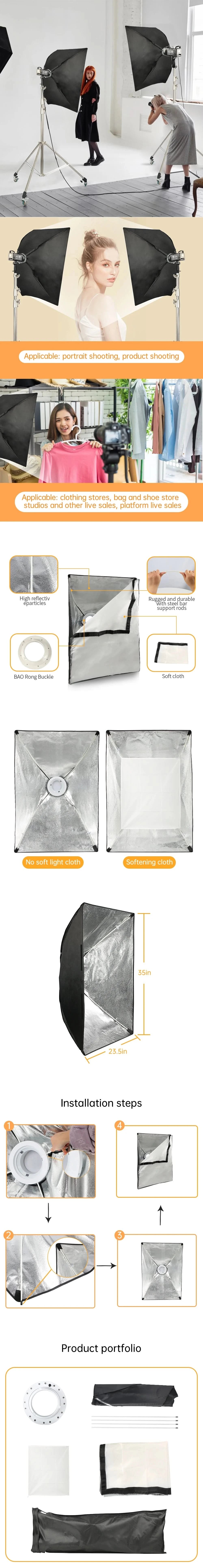 SH 60x90cm Bowens Speed Ring Softbox Tragbare sphärische Laternen-Softbox Weiche Lichtkugel Weiche Lichtabdeckung