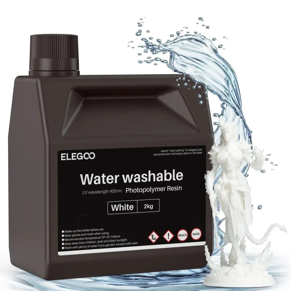 ELEGOO Water Washable 3D Druckerharz LCD UV-härtendes Harz 405nm Standard Photopolymerharz für LCD 3D-Druck 1000g 8 Farben