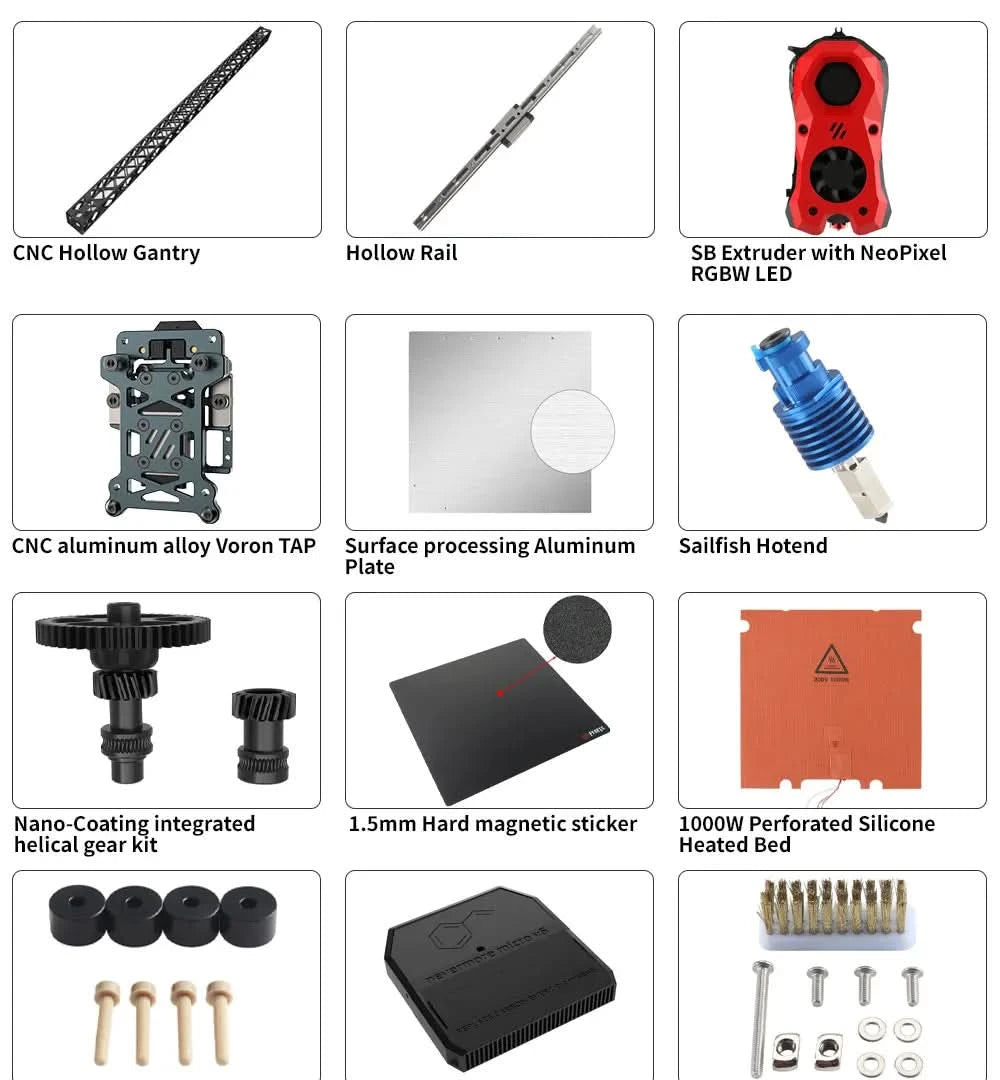 Neueste Version Voron 2.4 R2 Pro Unterstützung Hochgeschwindigkeitsdruck DIY 3D-Druckerteile mit HDMI5-Bildschirm CNC TAP Stealburner Extruder