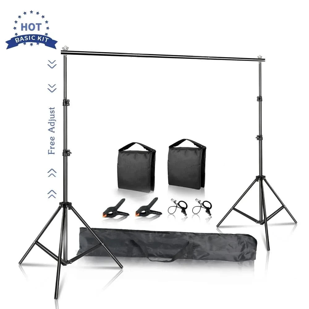SH 2.6MX3M Photography Backdrop Stand Photo Studio Background Green Screen Backdrops Chromakey Support System With Carry Bag