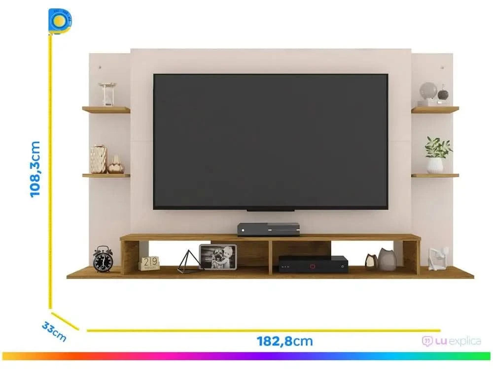 TV-Paneel für TVs bis 55 Zoll Caemmun Domain 4 Ablagen