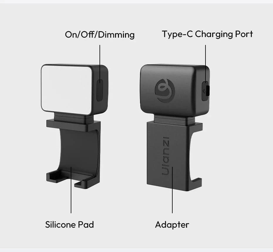 Ulanzi LM001 Pocket 3 Mini-Licht 3-Stufen weiches Licht für DJI OSMO Pocket 3 für Fotografie Livestreaming Vlog LED-Videoleuchte
