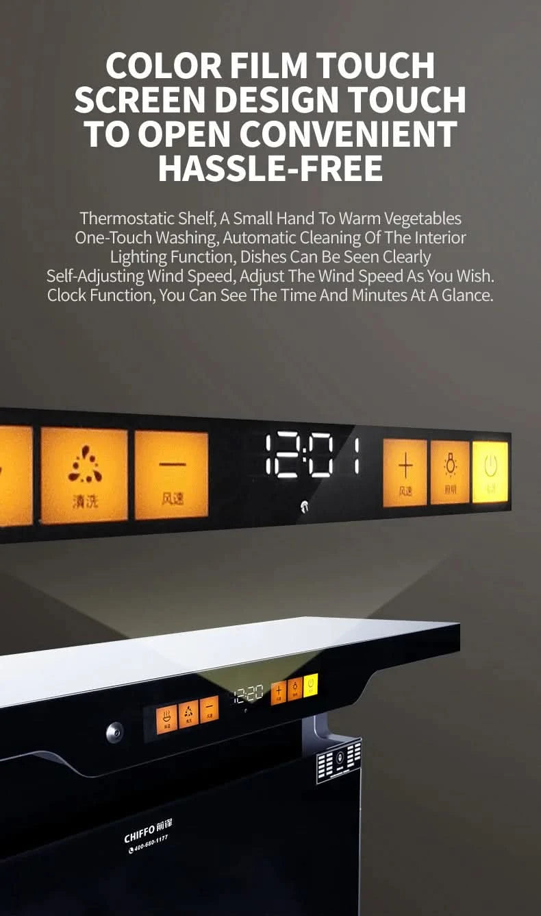 Hot Selling 3-in-1 Smart Home Integrated Stove Glass Cooker With Smoke Extractor Cleaning Cabinet For Gas/Electric Household Use