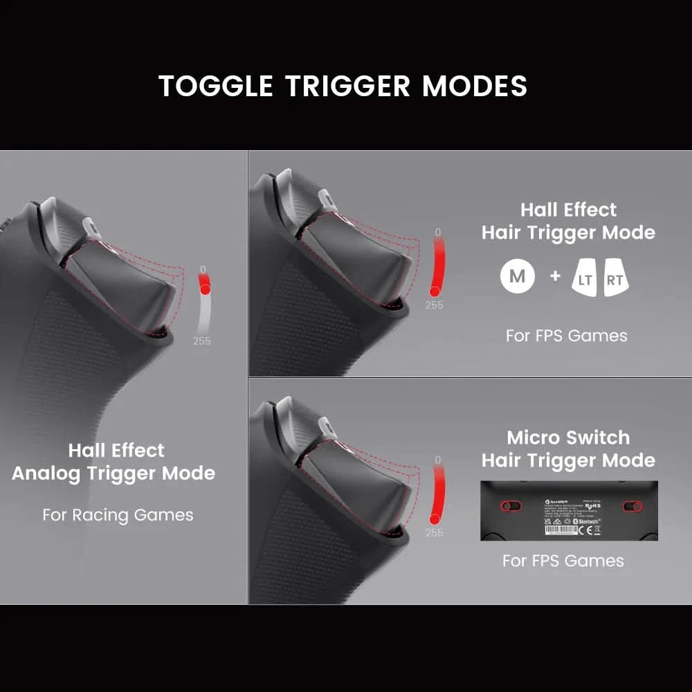 GameSir Tarantula Pro Switch 2 Controller kabelloser Gamecontroller mit 9 belegbaren Tasten, 6-Achsen-Gyroskop, Hall-Effekt-Triggern und NFC