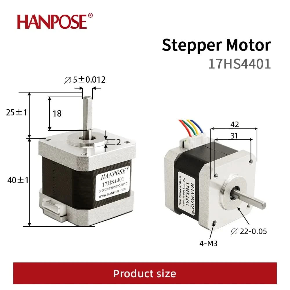 Nema17 Stepper Motor 42 motor 40mm 42BYGH 1.5A (17HS4401) motor 4-lead  for 3D printer stepper motor Nema 17