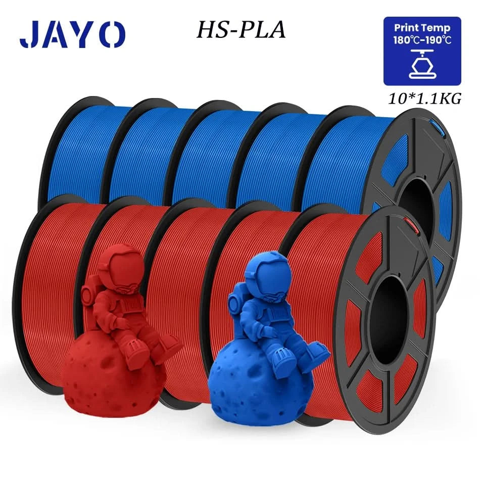 JAYO PLA / ABS / PETG / Silk / ASA / TPU / PLA+ Filament 10 Rollen 3D-Drucker-Filament 1.75MM 0.65/1/1.1KG sauber gewickeltes 3D-Filament