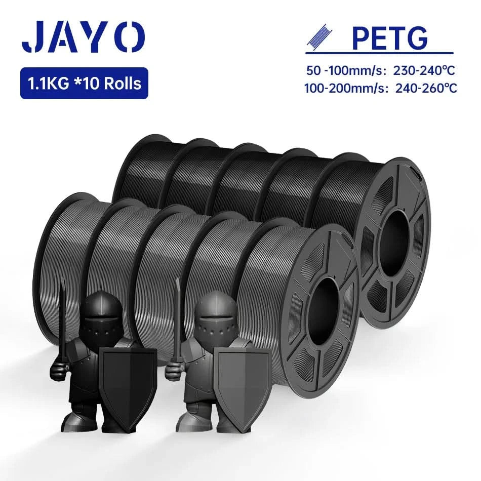 JAYO PLA / ABS / PETG / Silk / ASA / TPU / PLA+ Filament 10 Rollen 3D-Drucker-Filament 1.75MM 0.65/1/1.1KG sauber gewickeltes 3D-Filament