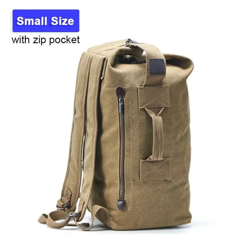 Outdoor-Reisetasche Rucksack Mode Große Kapazität Rucksack Herren Leichter Rucksack Herren Gepäck Canvas Eimer Schultertaschen für Männer