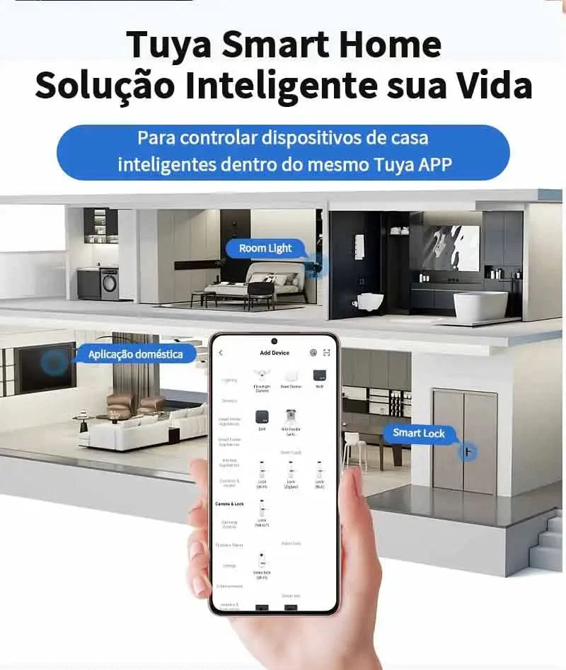 Do Brasil Tuya wifi Digital Electronic Door Lock App Remote Unlocking Fingerprint Door Lock for home house apartment