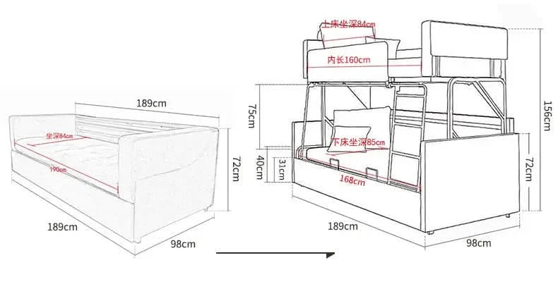 Folding Sleeper Living Room Sofa Multifunctional Comfortable Adults Game Sofa Apartment Design Muebles Para Habitacion Furniture