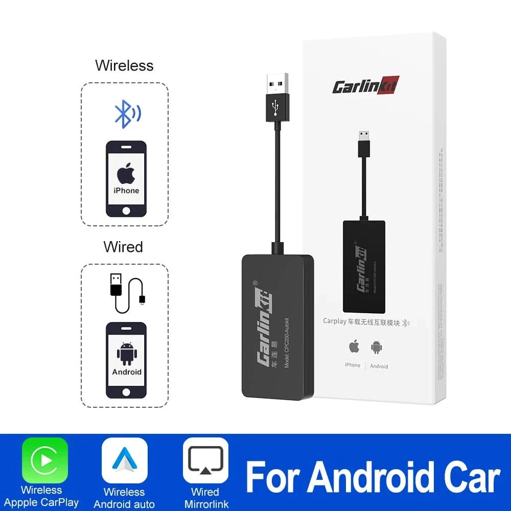 Wireless CarPlay Dongle für Android Auto Wireless Android Auto Carlinkit Car Play iOS Mirror Screen Mirrorlink USB Adapter CCPA