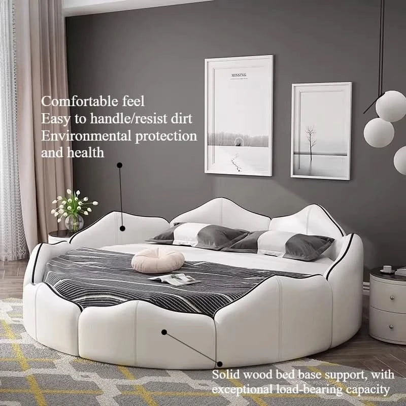 Bedrooms King Size Bed Luxury Aesthetic Two Persons Beds Wooden Frame Sleeping Muebles Para Dormitorio House Accessories