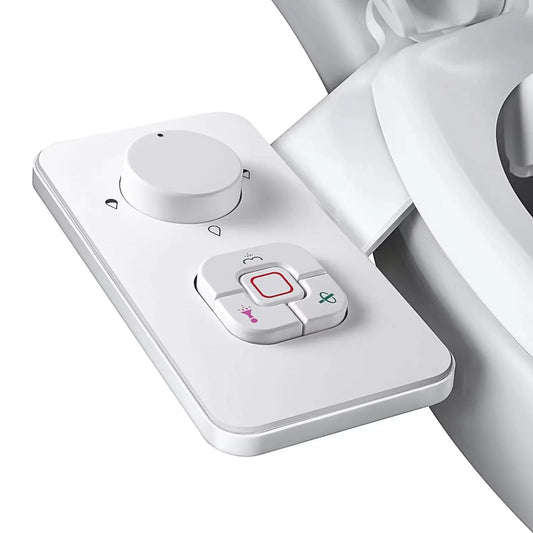 Samodra Toilet Bidet Shower Ultra-thin Bidet Toilet Seat Attachment Non-electric Bidet sprayer Dual Nozzles Frontal & Rear Wash
