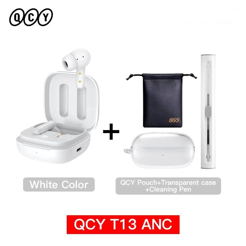 QCY T13 ANC Wireless Earbuds Bluetooth 5.3 TWS ANC Geräuschunterdrückung Kopfhörer 4 Mikrofone ENC Headset In-Ear Freisprech-Ohrhörer