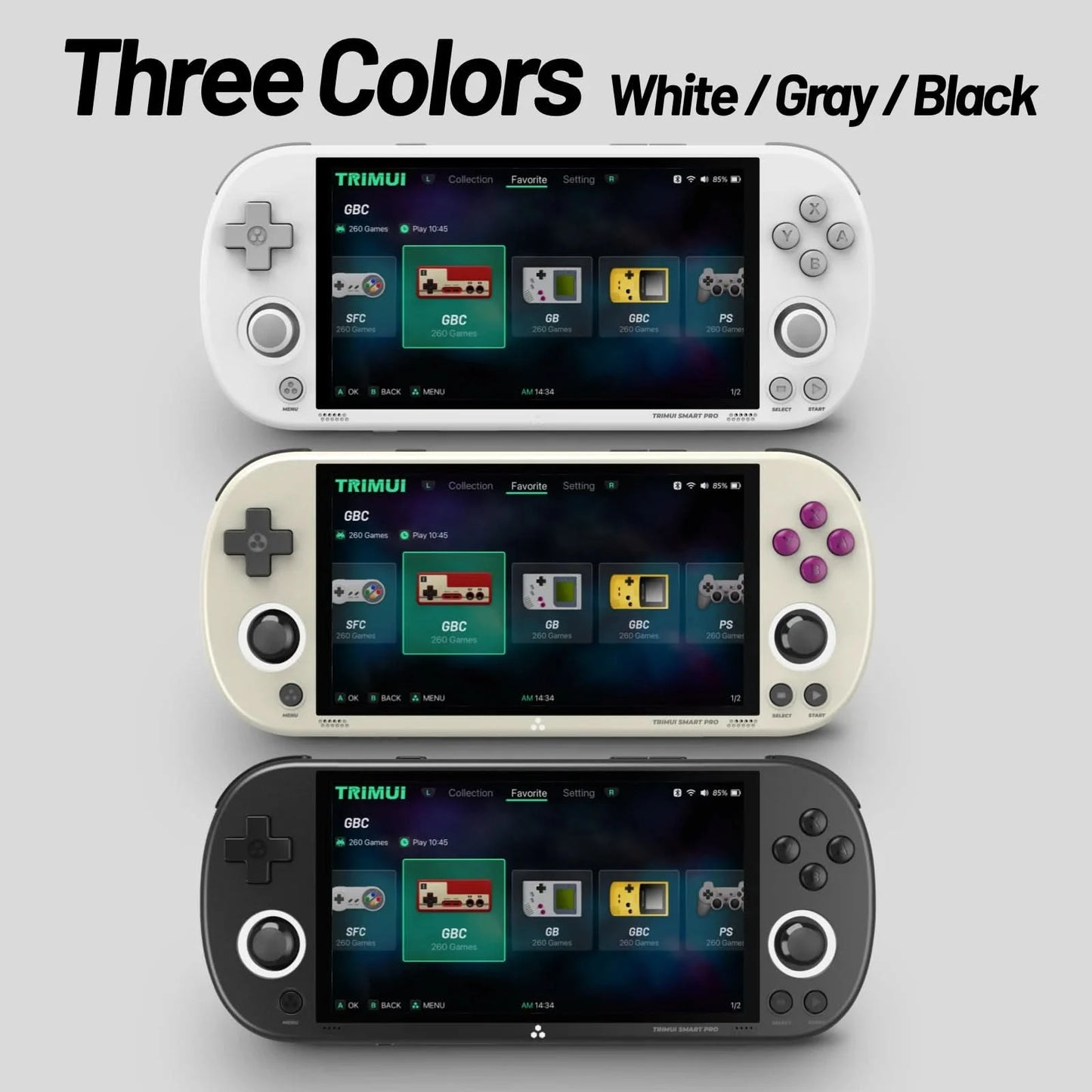 Trimui Smart Pro Handheld-Spielekonsole Linux-System 4,96-Zoll-IPS-Bildschirm Joystick RGB-Beleuchtung Smartpro Retro-Videospiel-Player Geschenk