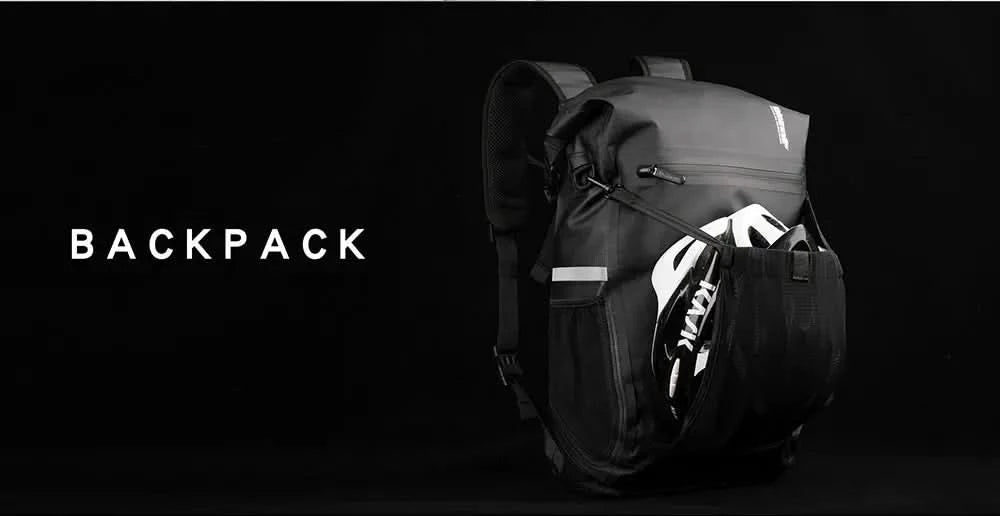 Rhinowalk Bike Pannier Bag 22L Fully Waterproof Trunk Bag Backback Capacity Multifunctional Rear Rack Cycling Bag Shoulder Bag