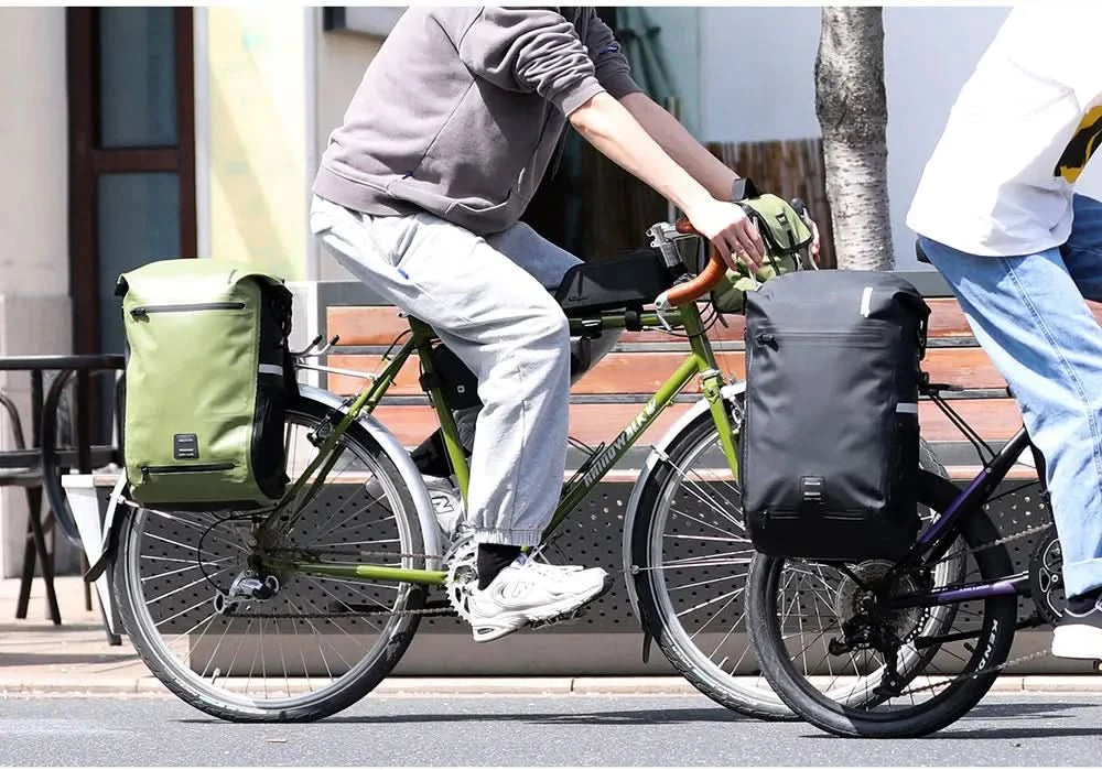 Rhinowalk Fahrrad-Packtasche 22L Vollständig wasserdichte Gepäckträgertasche Rucksack Kapazität Multifunktionaler Gepäckträger Fahrradtasche Umhängetasche