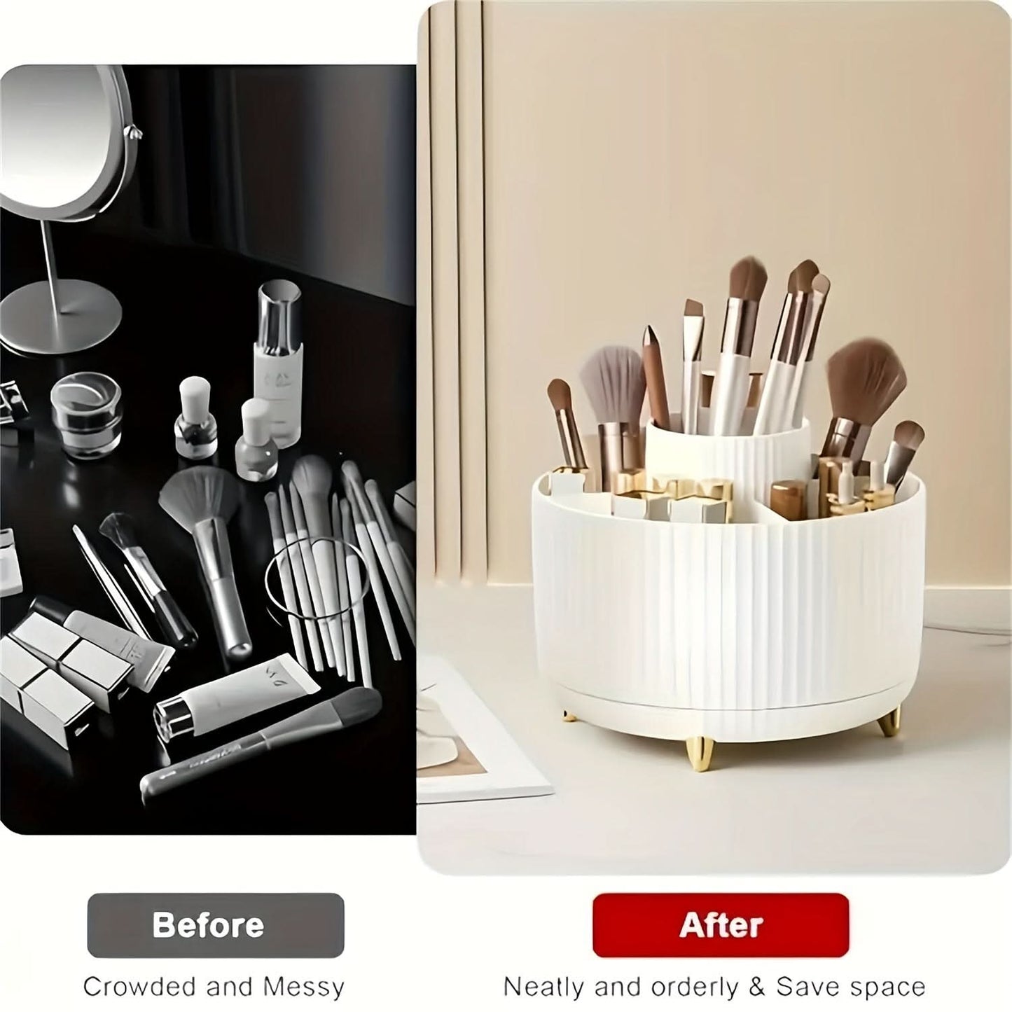 360°-drehbarer Make-up-Organizer für Damen